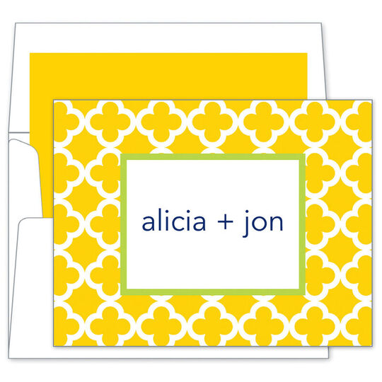 Sunflower Bristol Tile Folded Note Cards